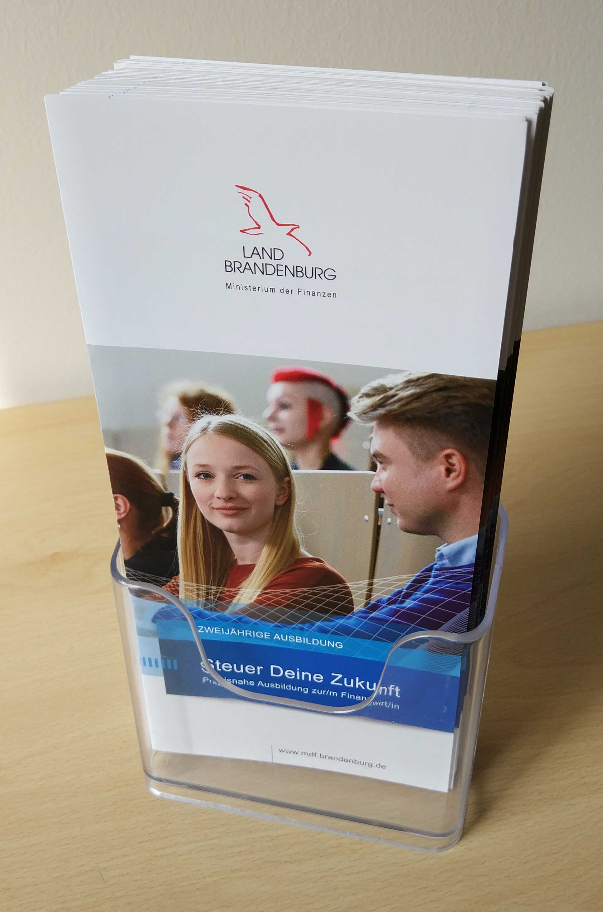 Broschürenständer Tisch Din lang